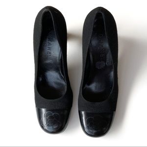 Chanel Vintage Block Heel Pumps Size 40.5